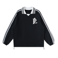 Contrast Striped Collar Sweatshirt